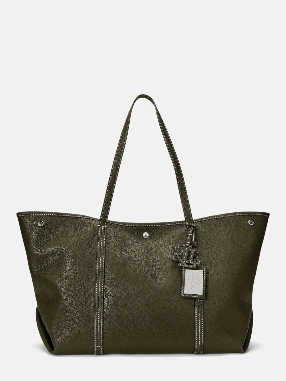 COMING SOON! Ralph Lauren Emerie Olive Leather Pebbled Tote Pristine
